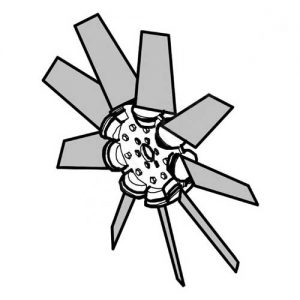 Крыльчатка охлаждения радиатора для дизельного компрессора Atlas Copco